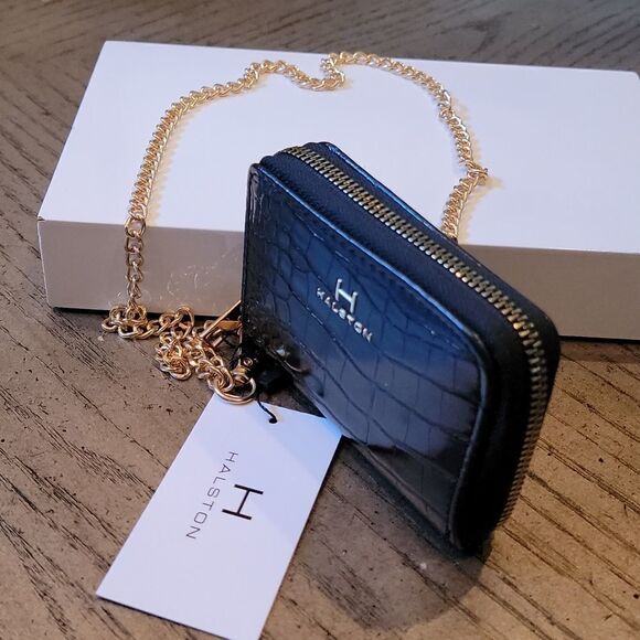 Black and gold necklace wallet by Halston NWT 🖤 - Picture 2 of 10